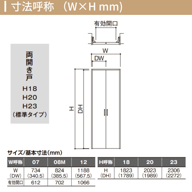 ラシッサ LIXIL クローゼット扉 ドア ラシッサS 両開き戸 LAA ノン