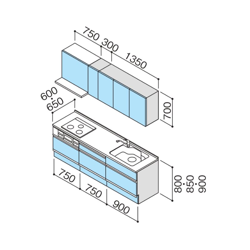 【納期遅延】 システムキッチン ラクエラ I型 W2400mm スライド収納プラン シンシア TUシンク 3口コンロ 標準タイプ クリナップ 間口240 奥行き60cm 下台 流し台_1