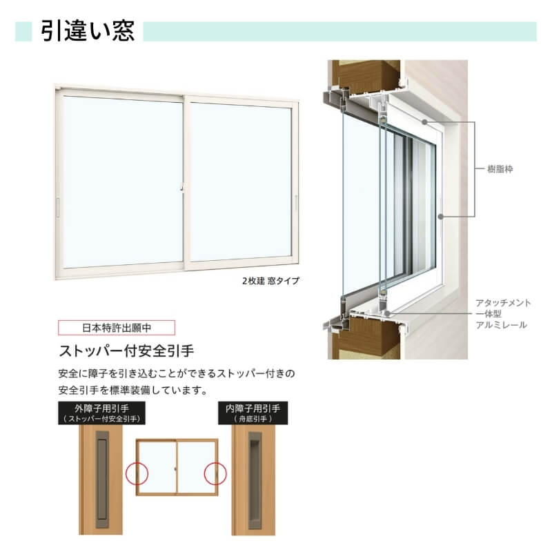 内窓 二重窓 YKK ウチリモ 浴室仕様 引違い窓 タイル納まり 安全合わせLow-E複層ガラス W1901〜2000 H1001〜1300mm YKKap 断熱 防音 結露対策 サッシ_2
