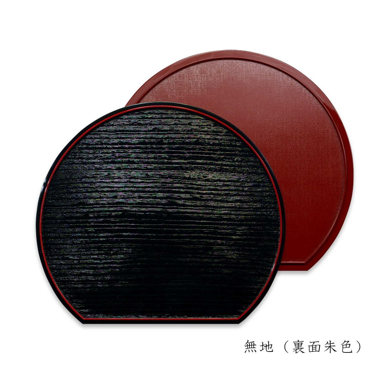 お盆 トレー おしゃれ （ タツクラフト 紀州塗り 会席 半月盆 36cm