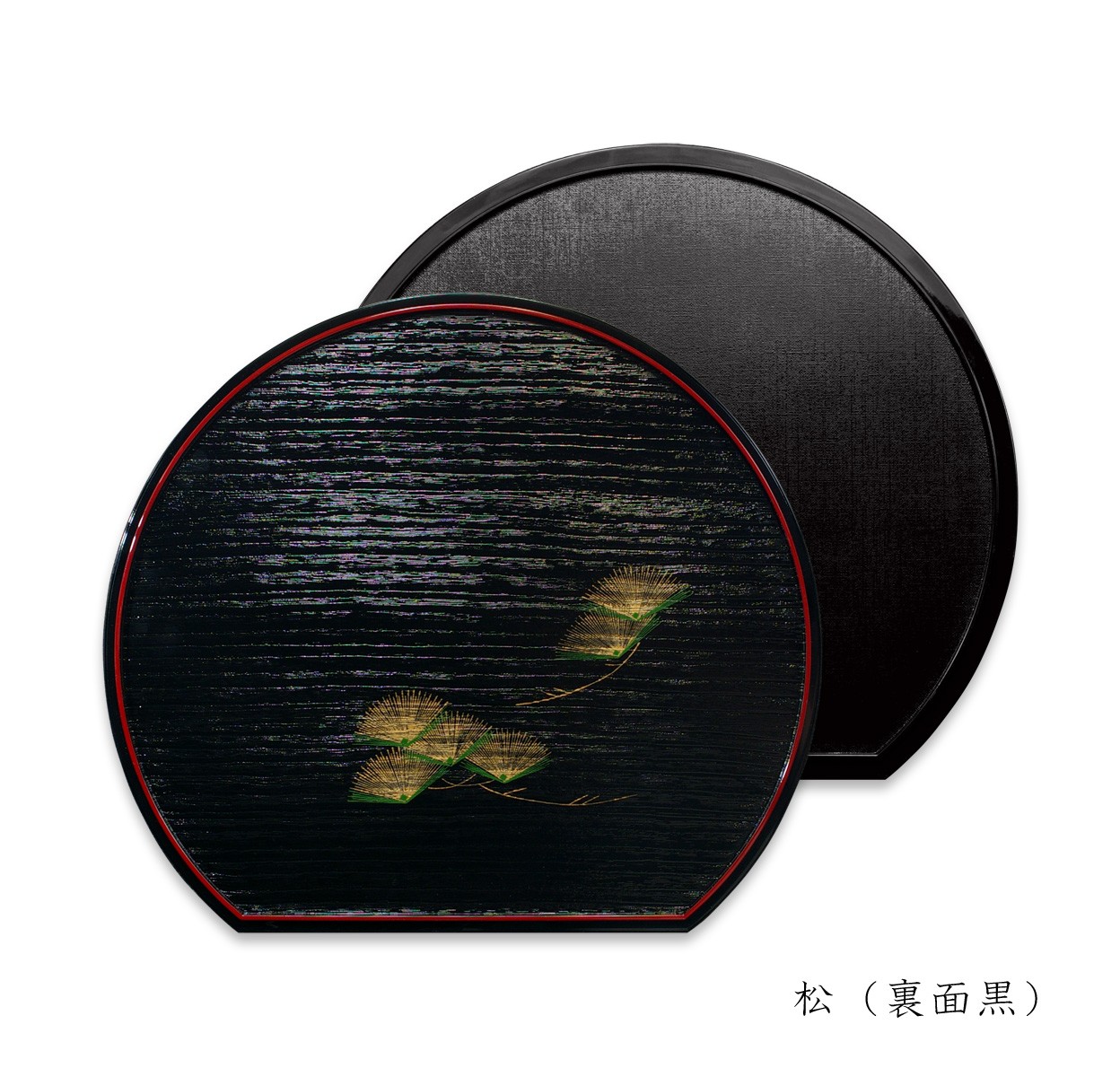 お盆 トレー おしゃれ （ タツクラフト 紀州塗り 会席 半月盆 36cm