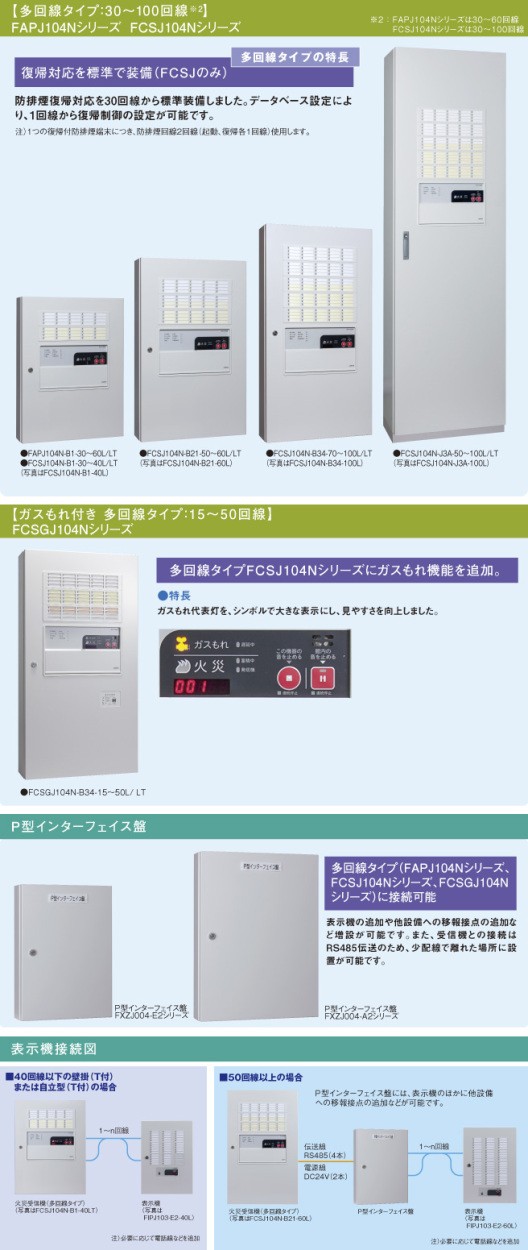 激安セール】 P型１級火災受信機 １００回線 板金キャビネット FCSJ104N-B34-100L 能美防災 - 住宅設備 -  www.koblenz.lv