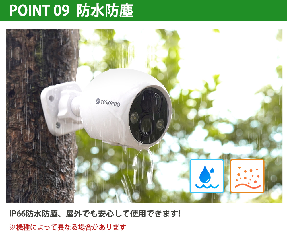 防犯カメラ 監視カメラ 屋外 wifi 家庭用 ワイヤレス 1から8台 セット 