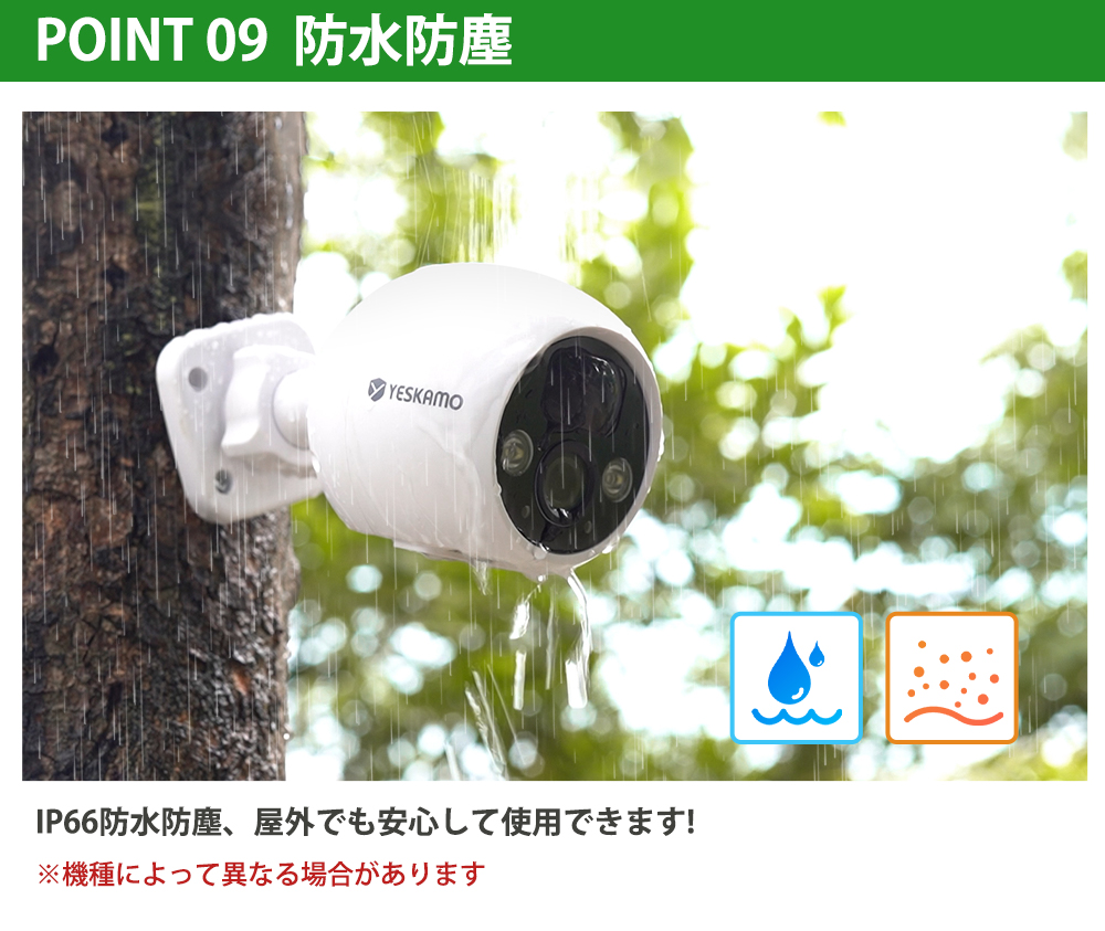 防犯カメラ 監視カメラ 屋外 wifi 家庭用 ワイヤレス 1から8台 セット 人感発光 音声警報 増設可 IP66防水 ディスプレイ一体型  IPSモニター付き 録音 見守り