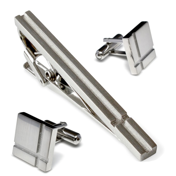カフス ネクタイピン セット 名入れ 結婚式 日本製 真鍮 シンプル