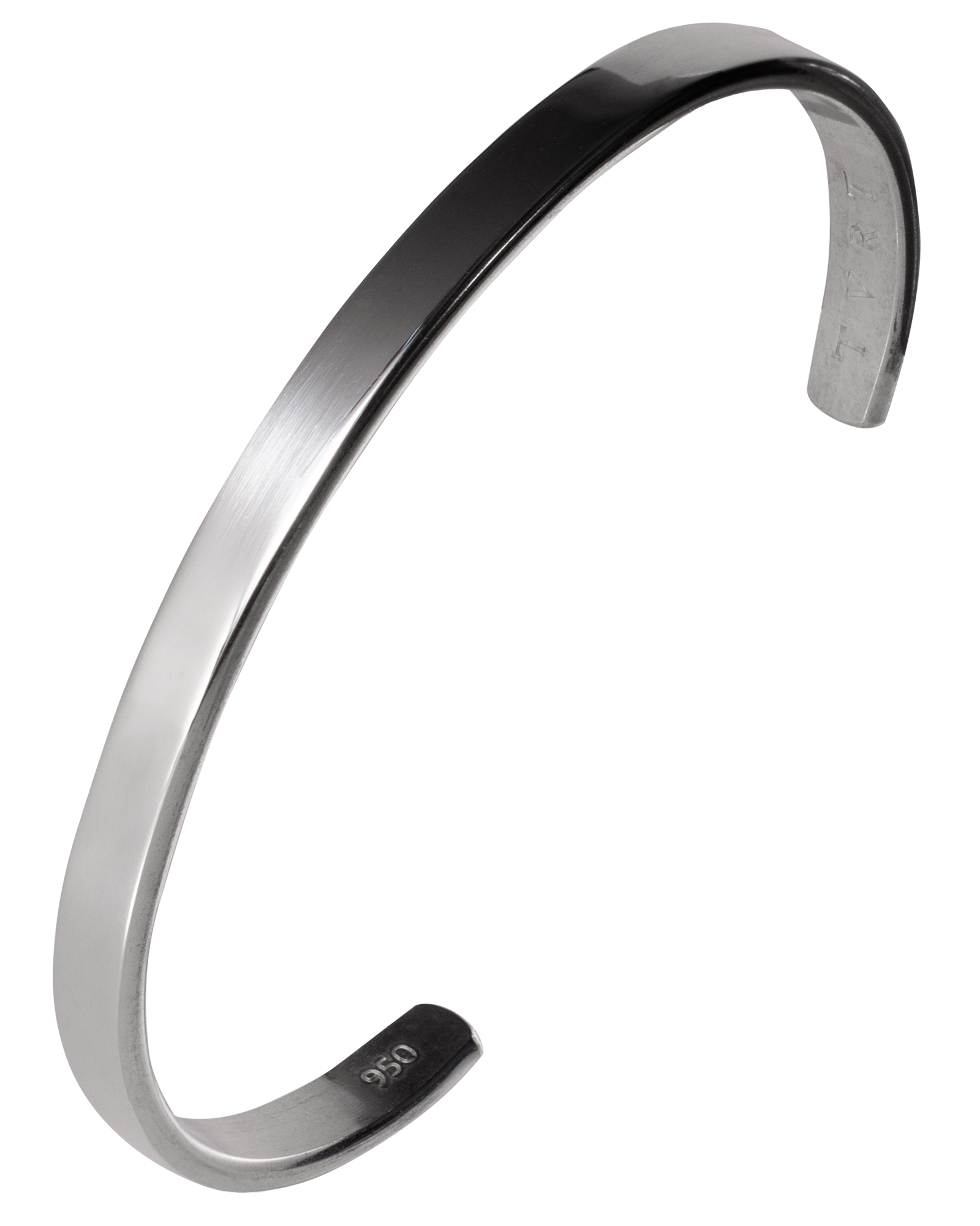 バングル メンズ シルバー 950 ブレスレット アクセサリー シンプル