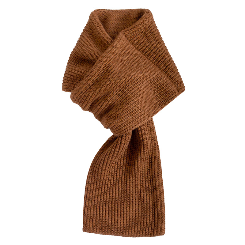 マフラー メンズ リブ編み シンプル コンパクト 簡単装着 リブ 日本製