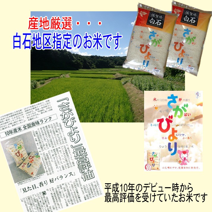 さがびより 米 10kg 特別栽培米 特A 佐賀県産 白石地区指定 お