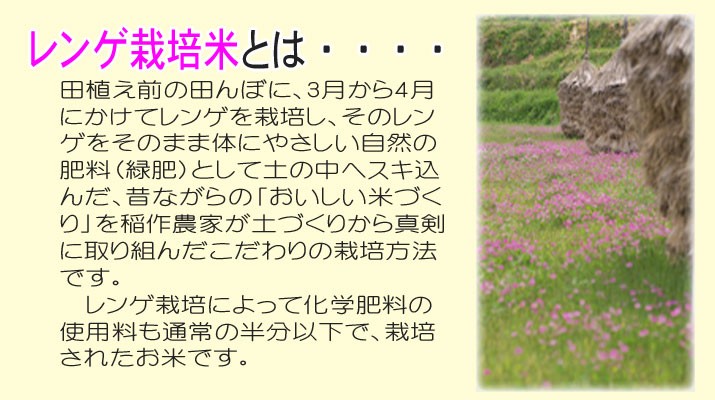 商品詳細 令和5年産 奈良産 レンゲ栽培米 ヒノヒカリ 10kg (5kg×2袋