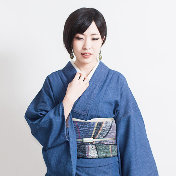 デニム着物 洗える着物 レディース 着物 単衣 デニム 女性 街着 大人