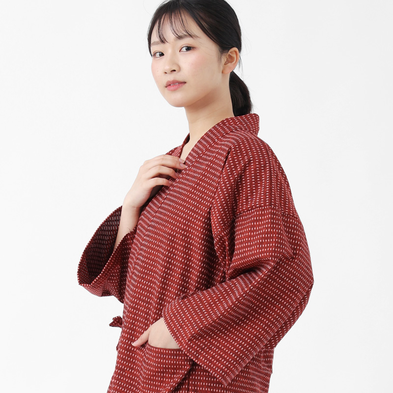 作務衣 女性 久留米織 おしゃれ レディース 部屋着 綿 BOTAN M L 和装 ギフト プレゼント 通年 夏 冬 洗える パジャマ 旅館 | BOTAN | 14
