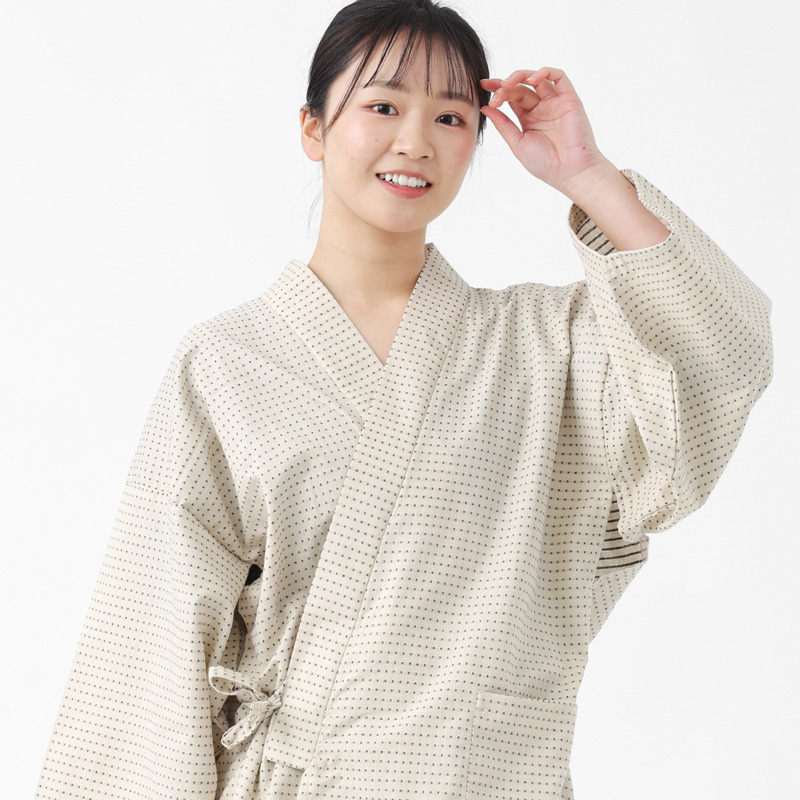 作務衣 女性 久留米織 おしゃれ レディース 部屋着 綿 BOTAN M L 和装 ギフト プレゼント 通年 夏 冬 洗える パジャマ 旅館 | BOTAN | 18