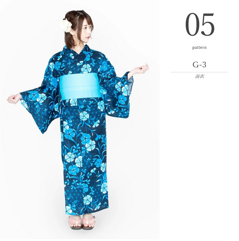 新着 最終価格 お洒落 浴衣 藍色 レトロ×花柄 abamedyc.com