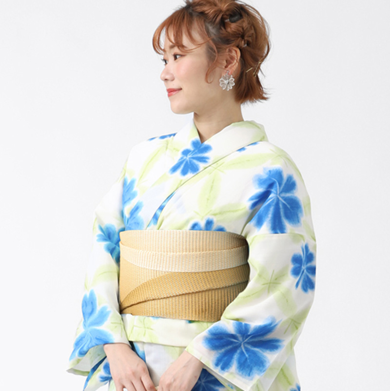 デート浴衣 カルキュロ 浴衣 3点セット セット 女性 帯 下駄