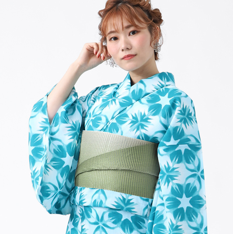 お任せ白半幅帯つき◆最高級カルキュロ綿絽浴衣◆涼しげ月下美人花モダン浴衣◆ 口コミ サイト 商品 お任せ白半幅帯つき◇最高級カルキュロ綿絽