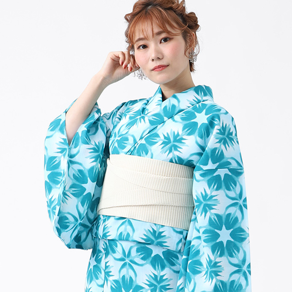 デート浴衣 カルキュロ 浴衣 3点セット セット 女性 帯 下駄