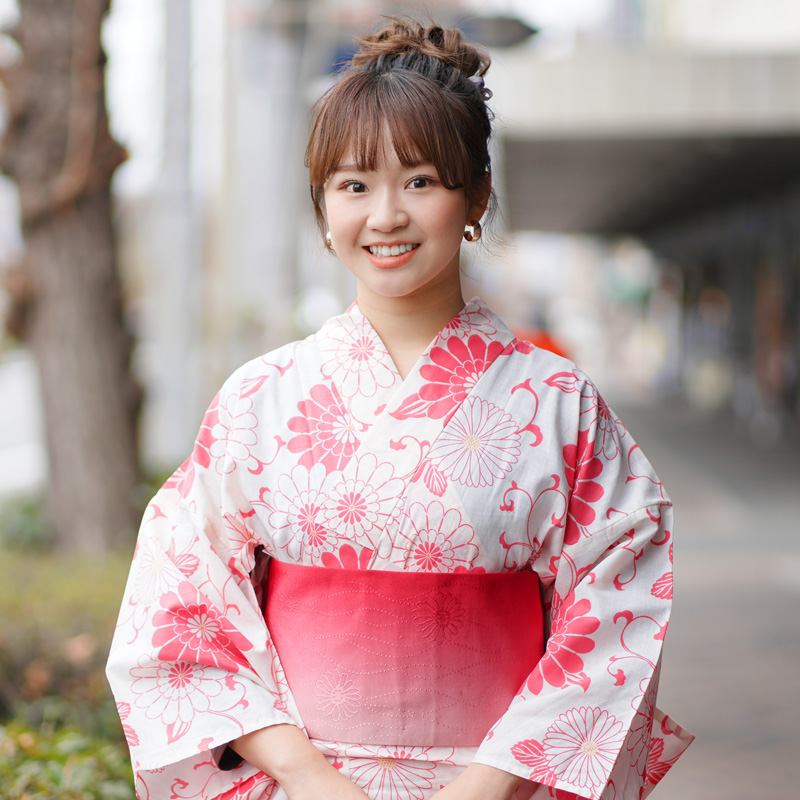 デート浴衣 平織 浴衣 3点セット 大人 セット 女性 帯 下駄