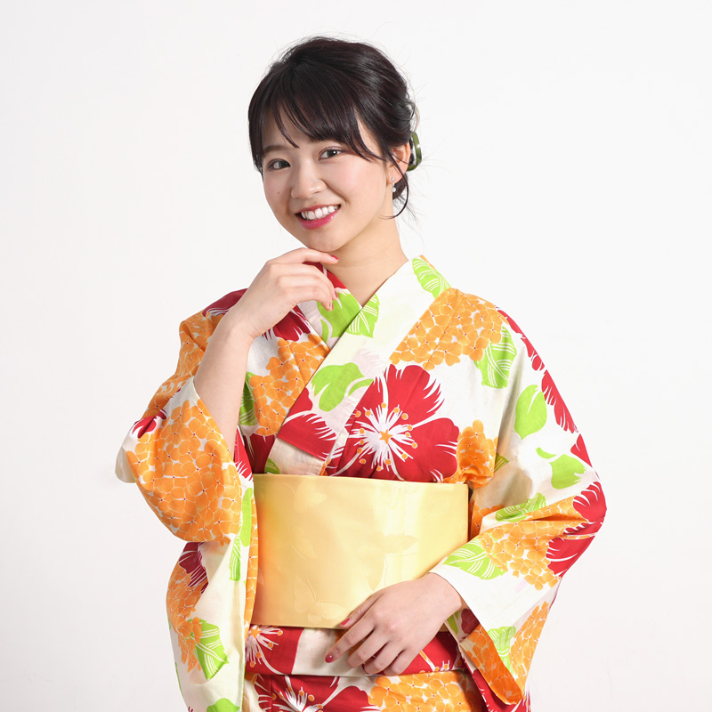 デート浴衣 平織 浴衣 3点セット 大人 セット 女性 帯 下駄