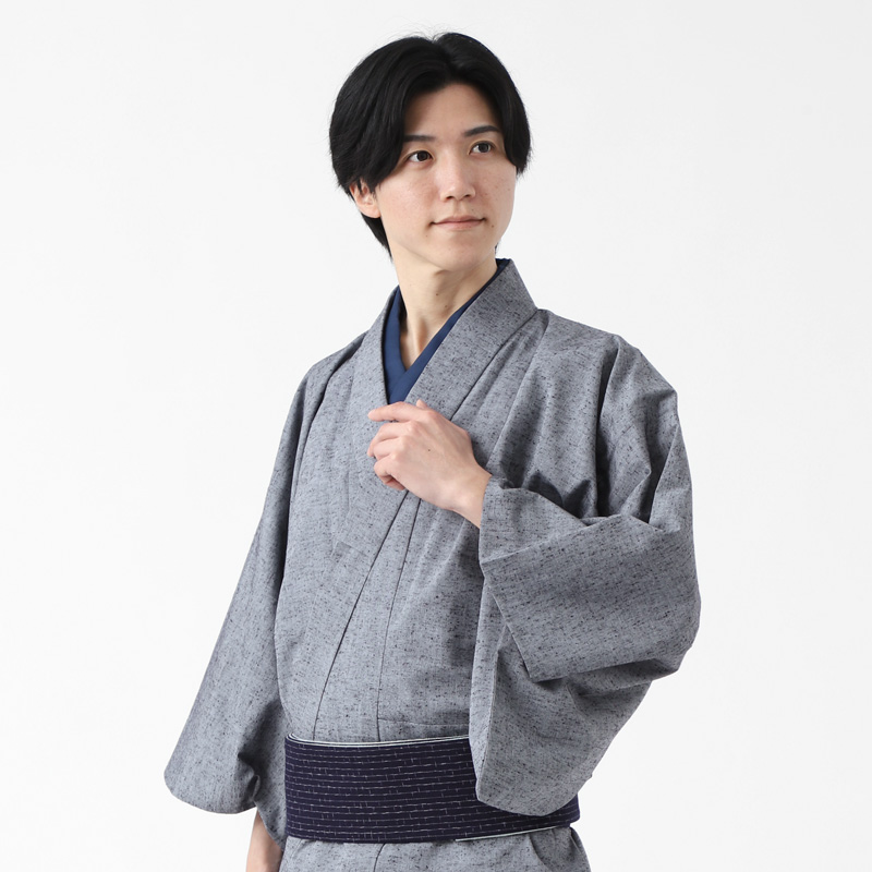 ROCCA メンズ 木綿着物 角帯 2点セット セレクトセット 久留米織