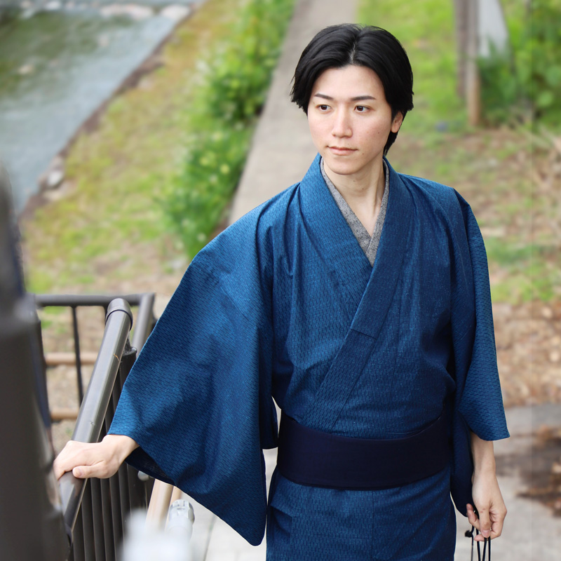 ROCCA メンズ 木綿着物 角帯 2点セット セレクトセット 久留米織 ROCCA メンズ 木綿着物 角帯 2点セット セレクトセット 久留米織