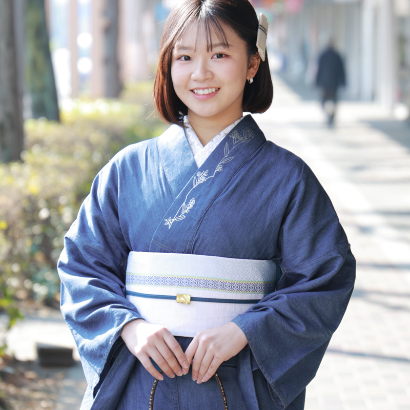 金彩デニム着物 着物 洗える着物 レディース 洗える きもの