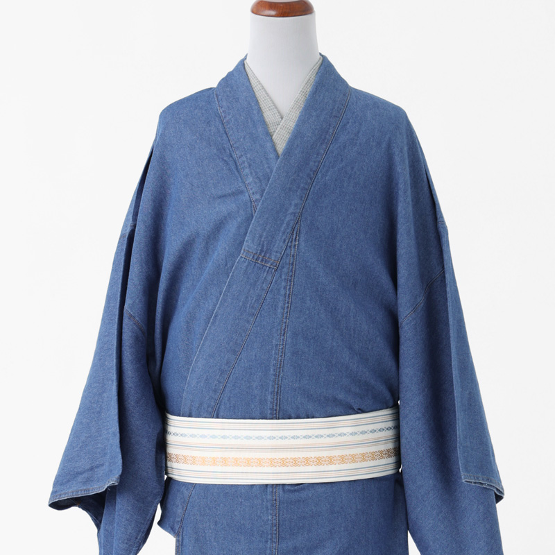 金彩デニム着物 着物 メンズ 2色 洗える着物 単衣 男性 男性用着物