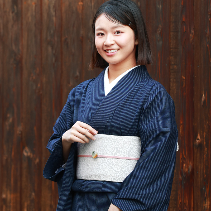 【新品】さが美 洗える着物 小紋 花柄 ＋ 久留米織 リバーシブル半幅帯 セット 新品】さが美 洗える着物 小紋 花柄 ＋ 久留米織 リバーシブル半幅帯