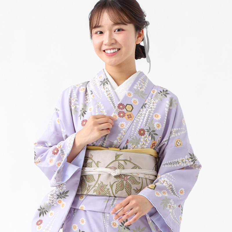 着物 名古屋帯 2点セット たゆたふセレクト 袷 プレタ 洗える着物 お