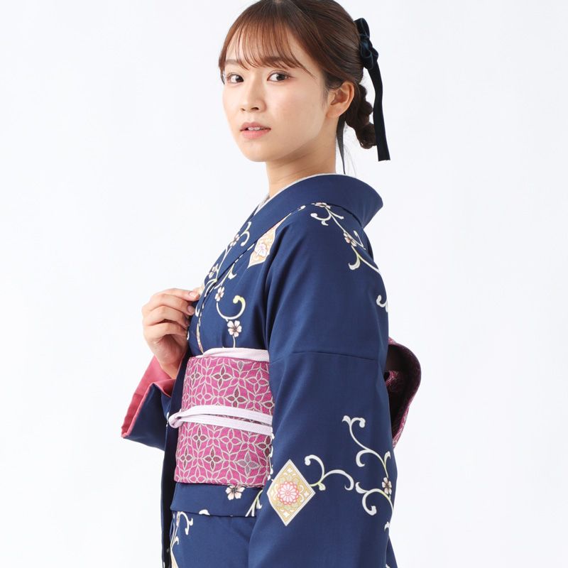 着物 名古屋帯 2点セット たゆたふセレクト 袷 プレタ 洗える着物 お