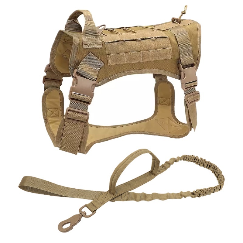 犬 リード ハーネス 2点セット 軍犬ハーネス ナイロン製 ミリタリー