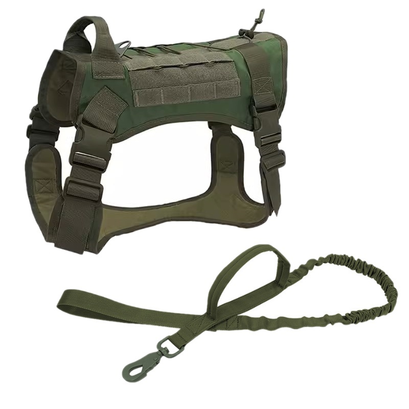 犬 リード ハーネス 2点セット 軍犬ハーネス ナイロン製 ミリタリー