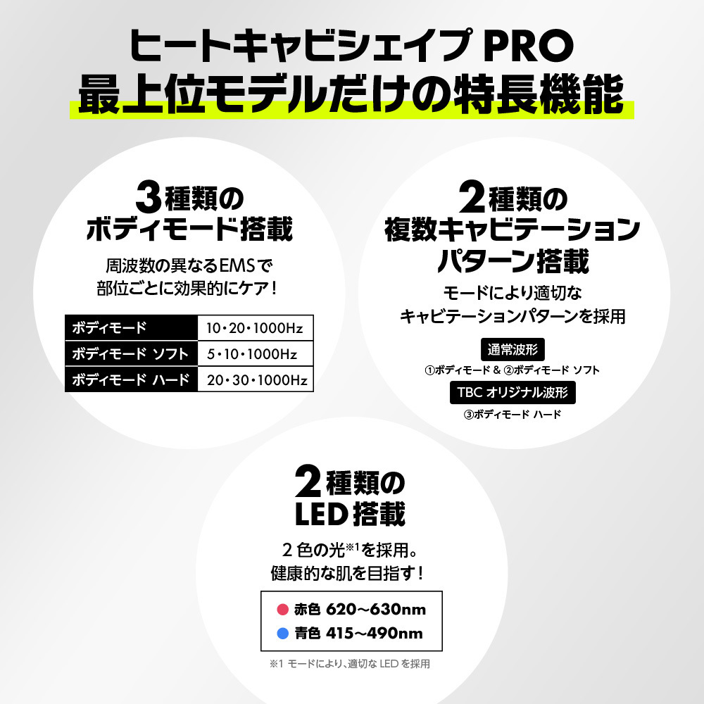 ではご ヒートキャビシェイプ 引き締め エステ ボディケア フェイスケア TBCオンラインストア PayPay店 - 通販 - PayPayモール  PRO ボディケア RF EMS LED キャビテーション 〈家庭用複合美容器〉 筋肉 運動 セット