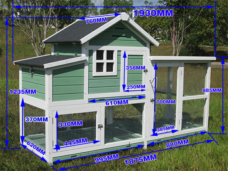 豪華別荘 別荘 丈夫 ペットハウス うさぎ 鶏小屋 ハウス おうち 屋外 野外 庭用 通気性 耐磨耗 組立式 : zh0016 : TBH - 通販  - Yahoo!ショッピング