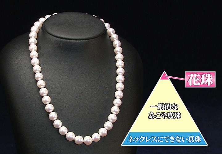 美しき輝き花珠真珠ネックレス９-９.５mm 買い物