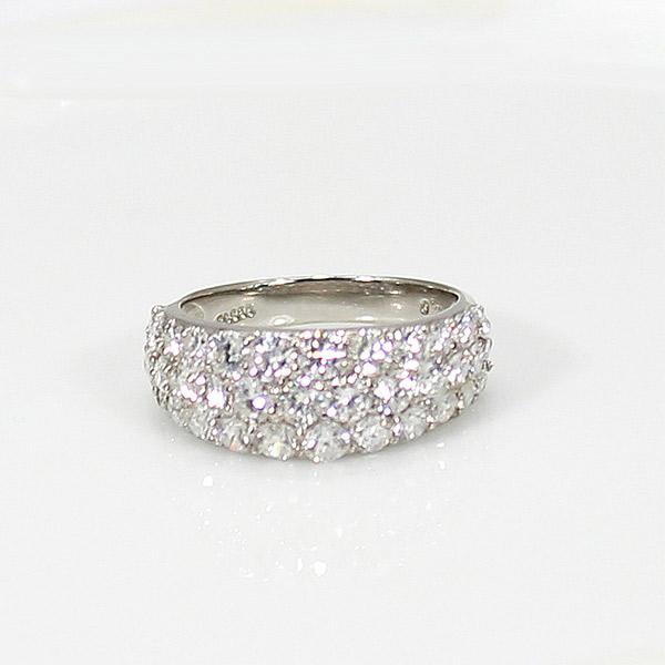 合計 2ct ダイヤ パヴェ リング / 指輪 レディース ジュエリー 記念日