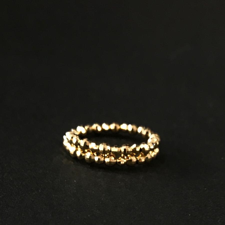 K18 ミラーボール フリー リング / レディース ジュエリー 指輪