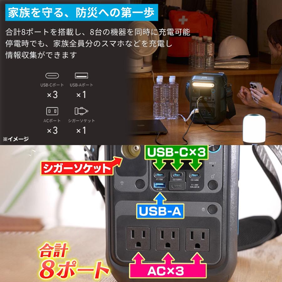 Anker ポータブル電源 ＆ ソーラーパネルセット / A1725511 A2438NA1 【TBSショッピング】の画像