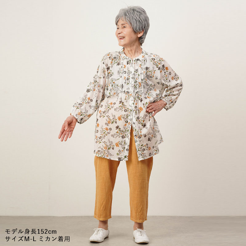 シニアファッション 80代 70代 60代 高齢者 婦人服 ズボン パンツ レディース シニア 女性 おばあちゃん 母の日 プレゼント 綿100% 夏 パンツ 股下54cm｜tc-mart｜02