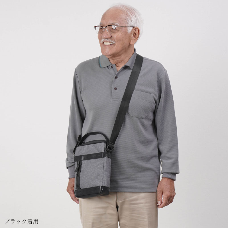 シニアファッション 80代 70代 60代 高齢者 紳士 おじいちゃん 父の日 誕生日 プレゼント メンズ 男性 U.P renoma 軽量ショルダーバッグ |  | 02