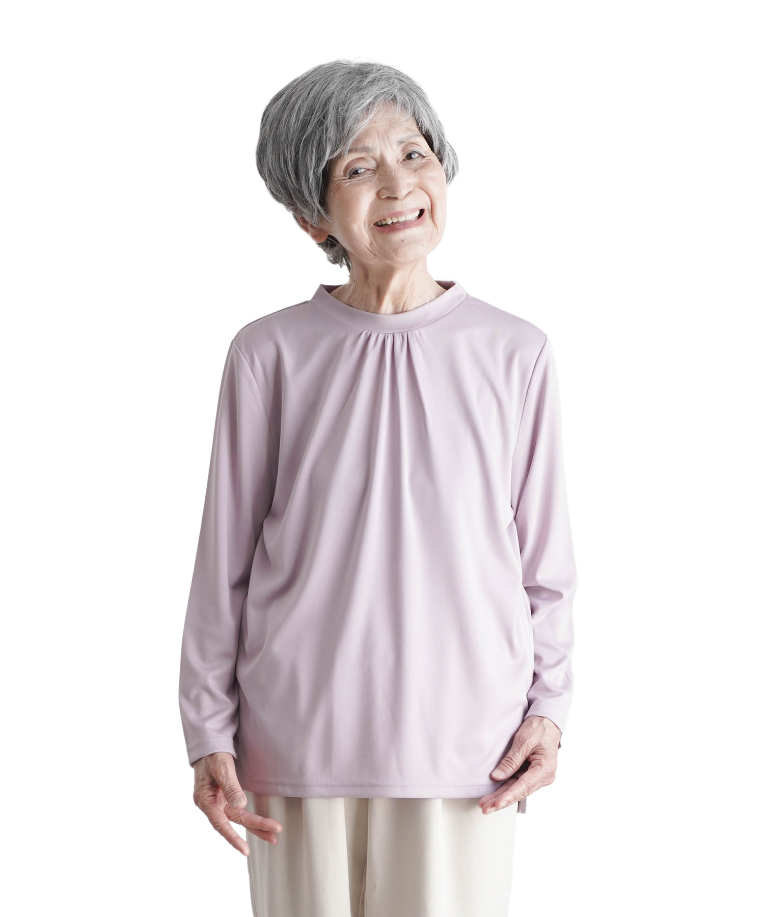 シニアファッション 80代 70代 60代 高齢者 婦人服 カットソー レディース シニア 服 おばあちゃん 母 母の日 プレゼント 女性 [装生] 乾燥機対応 丸首 後ろ長め |  | 01