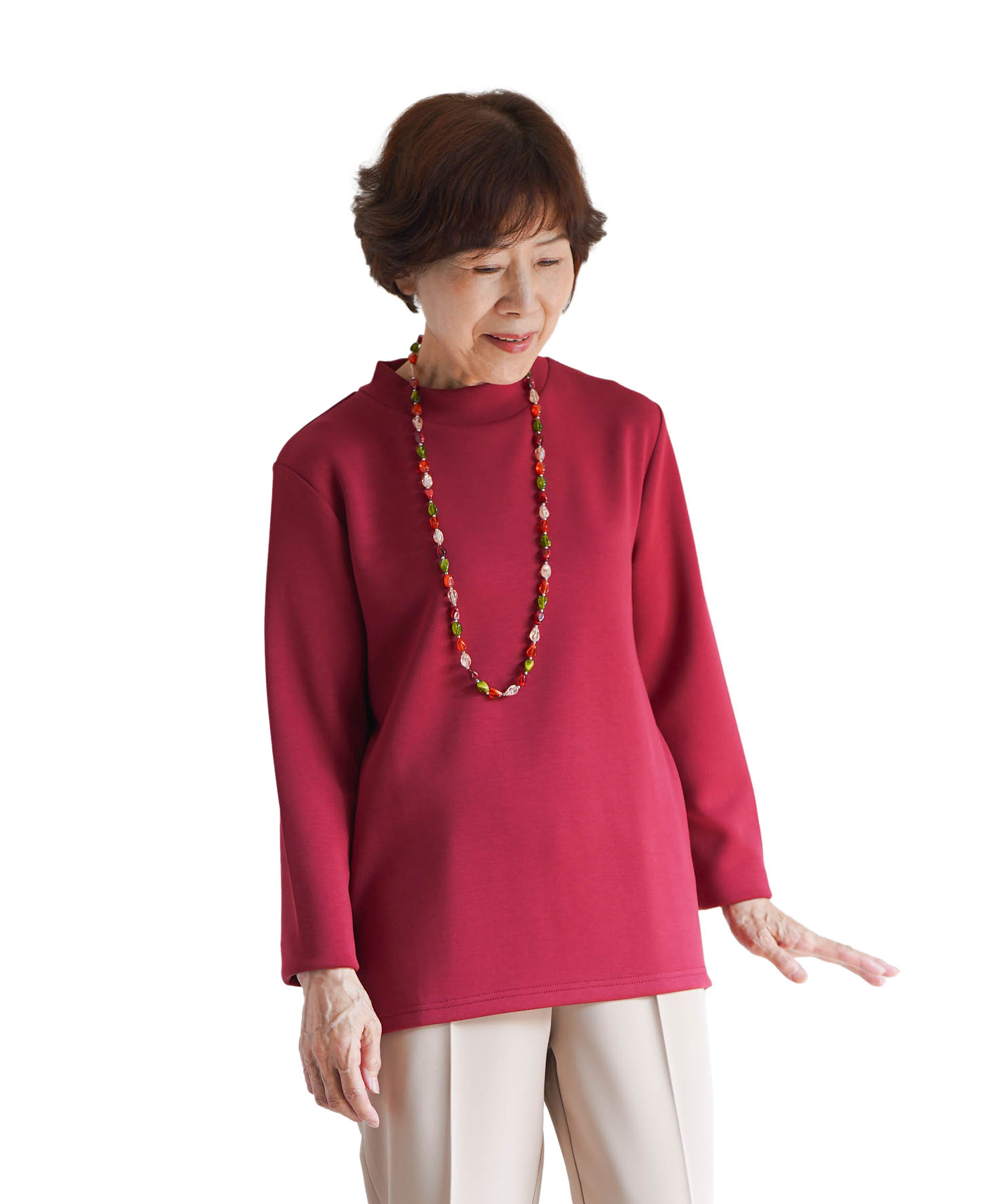 シニアファッション 80代 70代 60代 高齢者 婦人服 秋冬 カットソー