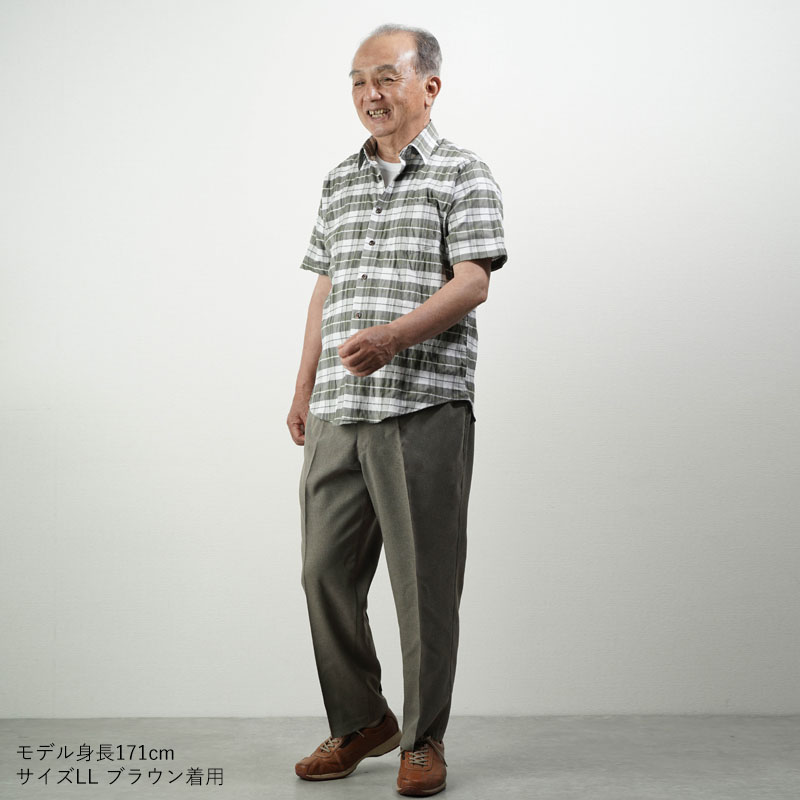 シニアファッション 80代 70代 60代 紳士 高齢者 男性 ズボン 股下65cm メンズ プレゼント 誕生日 夏 涼しい スラックス パンツ 3L おじいちゃん 大きいサイズ |  | 16