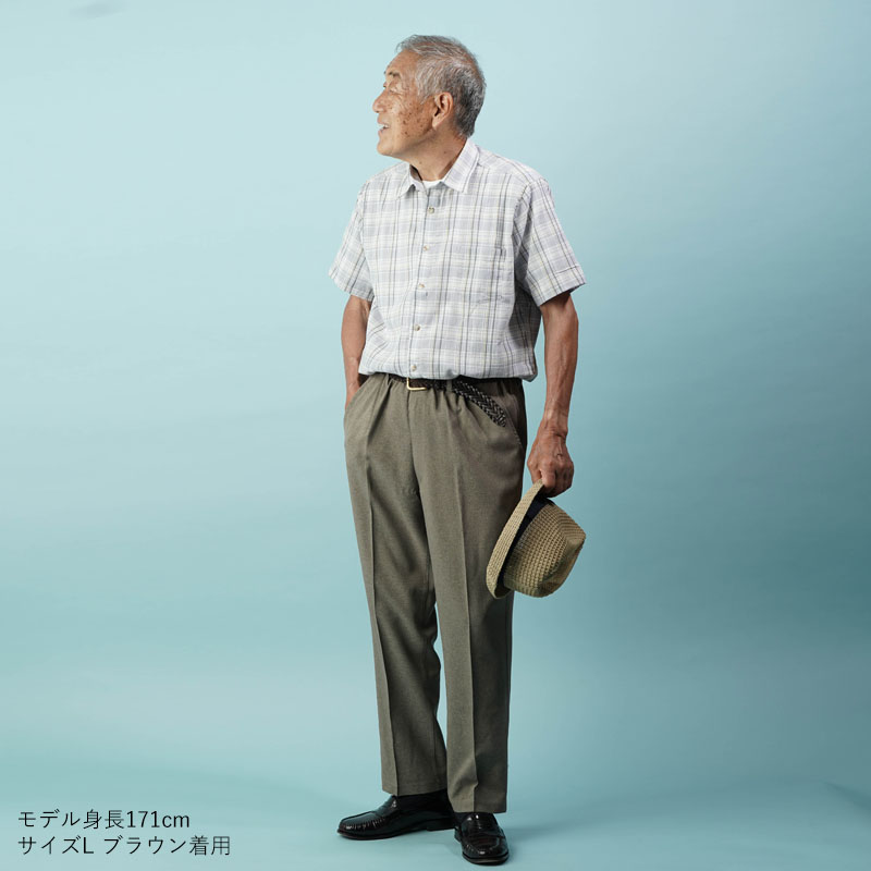 シニア 服 80代 70代 60代 紳士服 高齢者 メンズ おじいちゃん 夏用 スラックス パンツ ズボン 股下68cm 上品 3L プレゼント 誕生日 男性 紳士｜tc-mart｜17