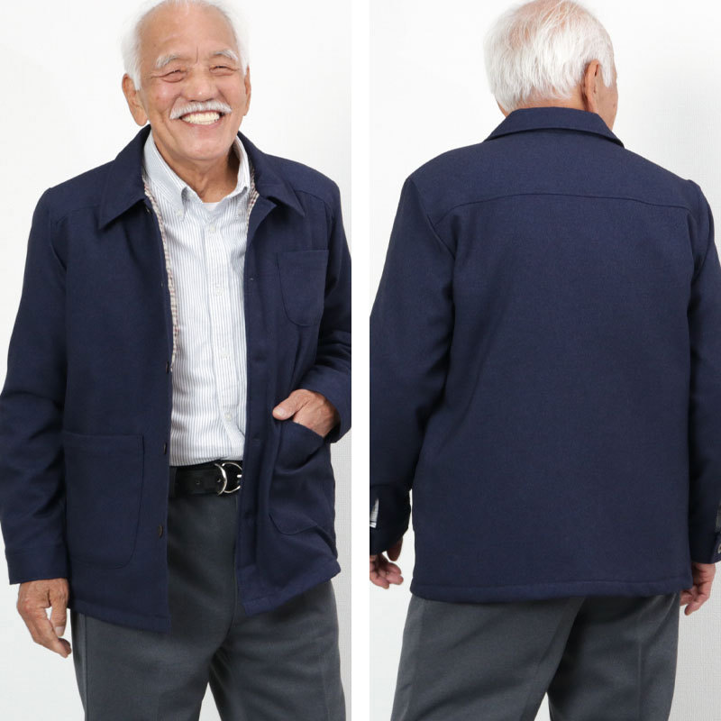 シニアファッション 80代 70代 60代 メンズ 紳士服 高齢者 上着 アウター おじいちゃん 服 日本製 紳士 撥水加工 シャツジャケット  プレゼント