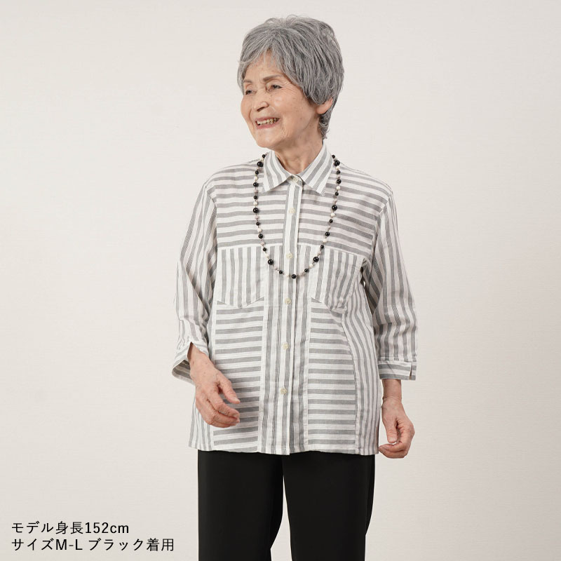 シニアファッション 80代 70代 60代 高齢者 婦人服 ブラウス レディース シニア 服 女性 ...