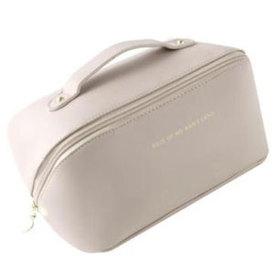 在庫処分 化粧ポーチ メイクポーチ バニティポーチ メイクボックス コスメポーチ 大きめ 大容量 トラベルポーチ レザー 仕切り付き | ブランド登録なし | 03