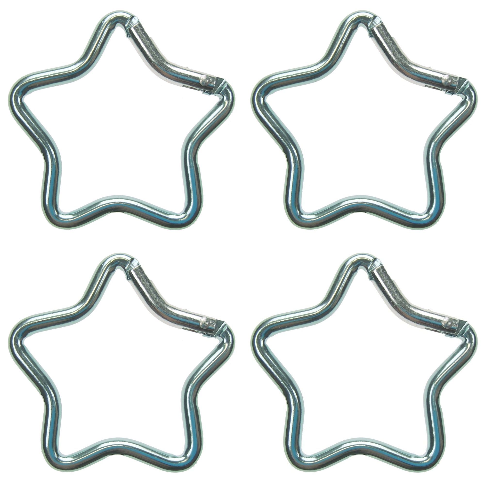 4個セット】 スター カラビナ 星形 キーホルダー ベルトフック