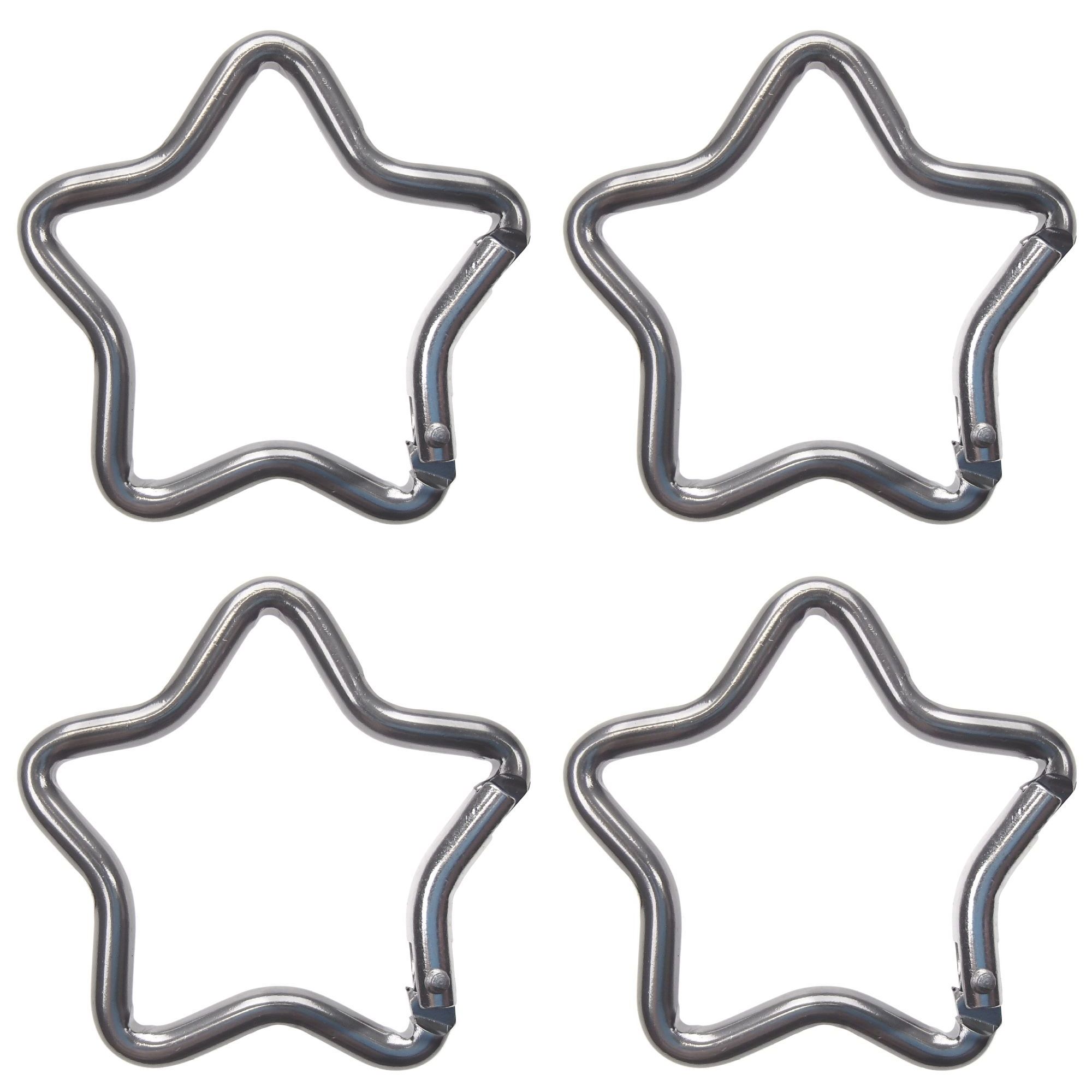 4個セット】 スター カラビナ 星形 キーホルダー ベルトフック
