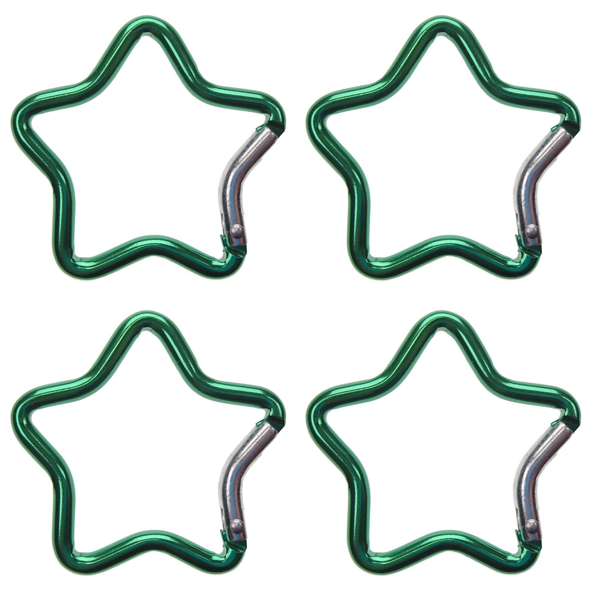 4個セット】 スター カラビナ 星形 キーホルダー ベルトフック
