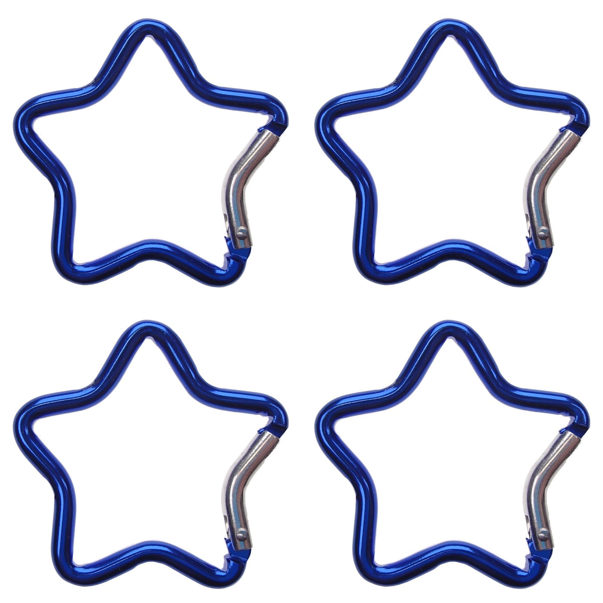 4個セット】 スター カラビナ 星形 キーホルダー ベルトフック
